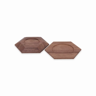 Kerzenuntersetzer HEXA 80 mm Weizenkorn