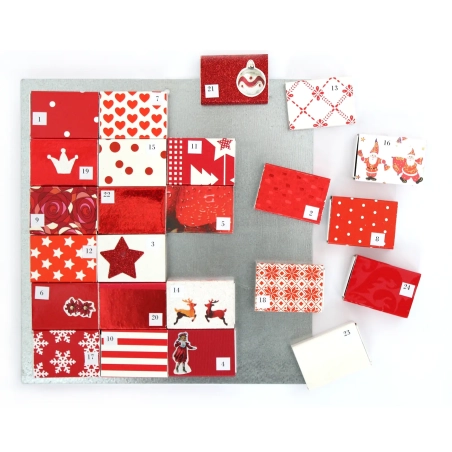 Adventskalender aus Zündholzboxen