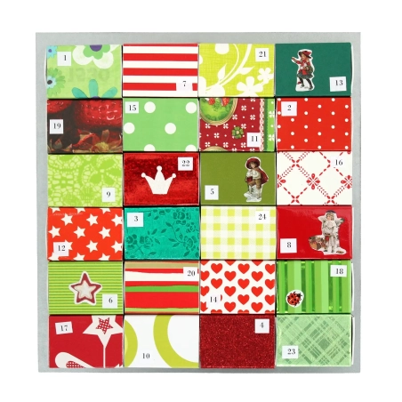 Adventskalender aus Zündholzboxen