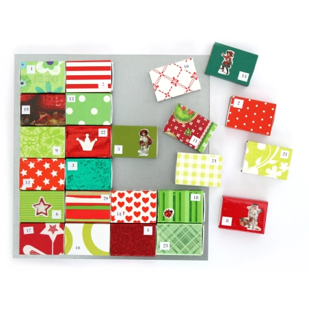 Adventskalender aus Zündholzboxen