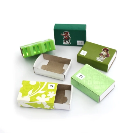 Adventskalender aus Zündholzboxen
