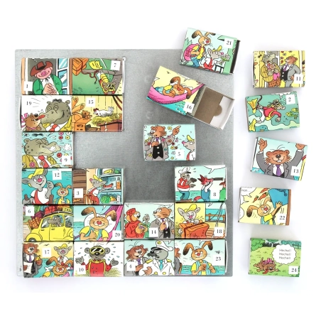 Adventskalender aus Zündholzboxen