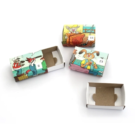 Adventskalender aus Zündholzboxen