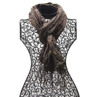 Foulard en soie no 8, brun...