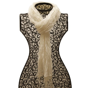 Foulard en soie no 8, blanc