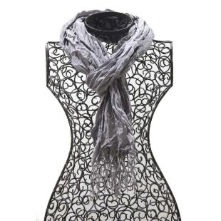 Seidenschal Nr. 8, Grau