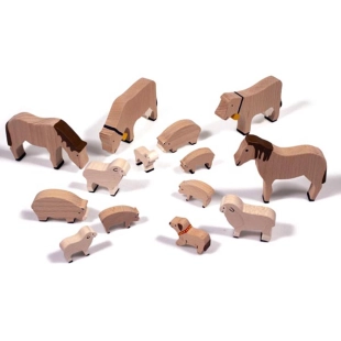 Bauernhof Grosstiere im Set